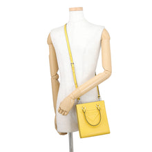 Load image into Gallery viewer, PRADA Embossed Triangle Logo 2-Way Bag Mini Yellow1BA333 Leather