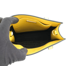 Load image into Gallery viewer, PRADA Embossed Triangle Logo 2-Way Bag Mini Yellow1BA333 Leather