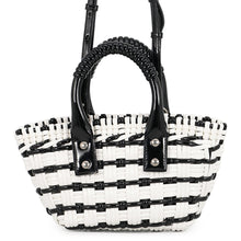 将图像加载到图库查看器中,BALENCIAGA Bistro XXS White/Black678028 Patent Leather