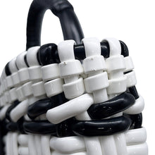 将图像加载到图库查看器中,BALENCIAGA Bistro XXS White/Black678028 Patent Leather