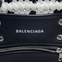 将图像加载到图库查看器中,BALENCIAGA Bistro XXS White/Black678028 Patent Leather