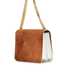 Load image into Gallery viewer, BURBERRY ChainShoulder Brown/White Suede leather