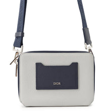 Load image into Gallery viewer, Dior double zip shoulder Gray/Navy2PUBC120GBC Leather