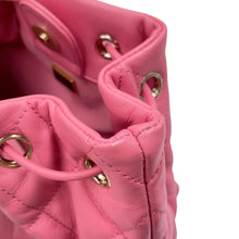 Load image into Gallery viewer, CHANEL Matelasse Drawstring Double Pocket Backpack PinkAS4342 Lambskin