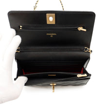 Load image into Gallery viewer, CHANEL Matelasse Chain wallet BlackAP3694 Caviar Leather