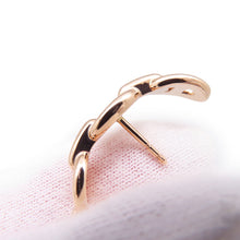 将图像加载到图库查看器中,HERMES Chaine d'Ancre Earrings 18K Pink Gold