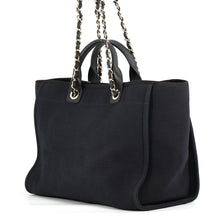 将图像加载到图库查看器中,CHANEL Deauville 2WAYTote Bag BlackA66941 Canvas Leather Size GM