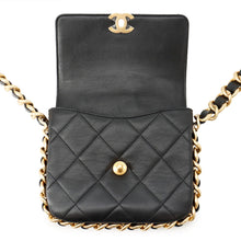 Load image into Gallery viewer, CHANEL Matelasse Small Flap Bag BlackAS2831 Lambskin Size Small