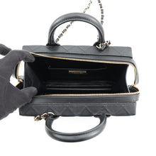 将图像加载到图库查看器中,CHANEL Matelasse CC Logo 2WAY Chain Vanity Bag BlackAS3345 Calf Leather