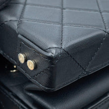 将图像加载到图库查看器中,CHANEL Matelasse CC Logo 2WAY Chain Vanity Bag BlackAS3345 Calf Leather
