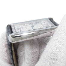 Load image into Gallery viewer, CARTIER Tank Solo LM Stainless Steel Leather Silver DialWSTA0028