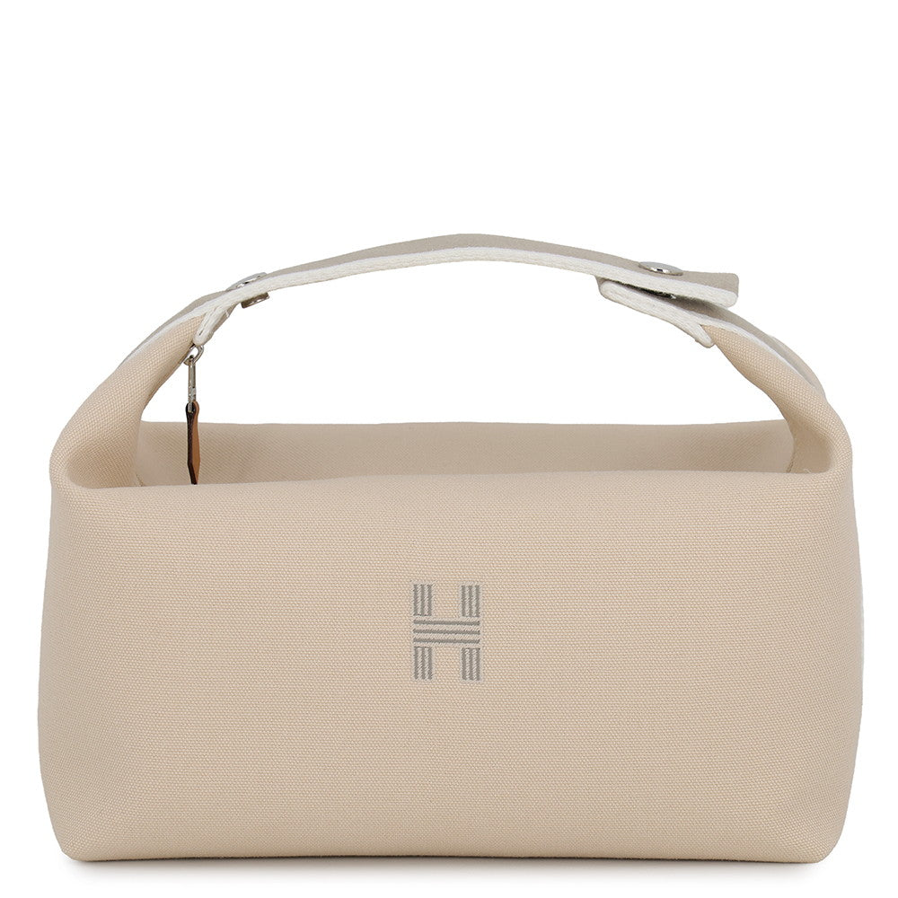 HERMES Brid a Black Natural Canvas Size GM– GALLERY RARE Global