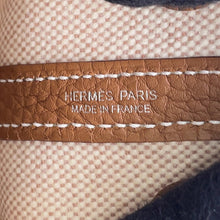 将图像加载到图库查看器中,HERMES Neo Garden Gold/Ecru Toile H Viking Negonda Leather Size 23