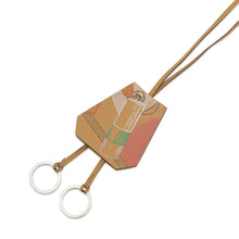 Load image into Gallery viewer, HERMES Clochette Long Necklace with In & Out Key Ring Biscuit Swift Leather