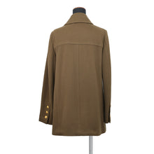 将图像加载到图库查看器中,CHANEL Pea coat, half coat, COCO Button, vintage Size 40 KhakiP08325 Cashmere100%
