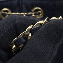 将图像加载到图库查看器中,CHANEL CHANEL25 ChainShoulder Bag BlackAS5631 Denim Size Mini