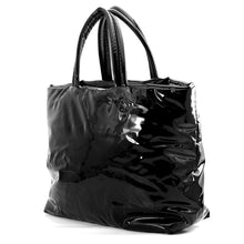 Load image into Gallery viewer, SAINT LAURENT PARIS Logo Maxi Tote Bag Black777487 Patent Leather