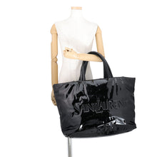 Load image into Gallery viewer, SAINT LAURENT PARIS Logo Maxi Tote Bag Black777487 Patent Leather