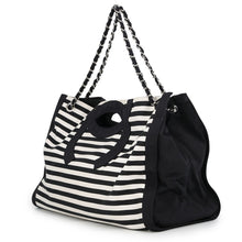 Load image into Gallery viewer, CHANEL Cruise Line ChainTote Bag Black/WhiteA47944 Nylon