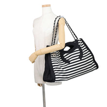 Load image into Gallery viewer, CHANEL Cruise Line ChainTote Bag Black/WhiteA47944 Nylon