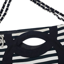Load image into Gallery viewer, CHANEL Cruise Line ChainTote Bag Black/WhiteA47944 Nylon