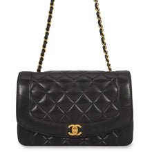 Load image into Gallery viewer, CHANEL Diana flap ChainShoulder Bag BlackA01165 Lambskin Size 25