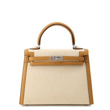 Load image into Gallery viewer, HERMES Kelly Sellier Ecru/Sesame Toile H Swift Leather Size 25