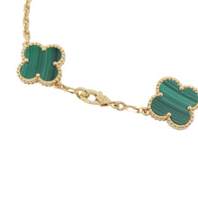 将图像加载到图库查看器中,Van Cleef & Arpels Vintage Alhambra Bracelet 5 motifs MalachiteVCARL80900 18K Yellow Gold