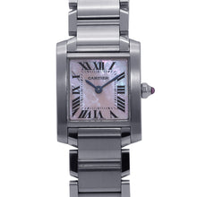 将图像加载到图库查看器中,CARTIER Tank francaise SM Stainless Steel Pink shell DialW51028Q3