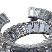 Load image into Gallery viewer, CHANEL CC Logo RhinestoneBrooch SilverA63085 Metal Rhinestone