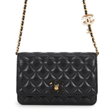 将图像加载到图库查看器中,CHANEL CC Logo Chain Wallet BlackAP3938 Shiny Lambskin/Enamel