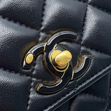 将图像加载到图库查看器中,CHANEL CC Logo Chain Wallet BlackAP3938 Shiny Lambskin/Enamel