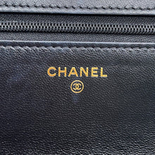 将图像加载到图库查看器中,CHANEL CC Logo Chain Wallet BlackAP3938 Shiny Lambskin/Enamel