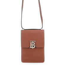 将图像加载到图库查看器中,BURBERRY Robin TB Logo Shoulder Bag Brown8032896 Leather