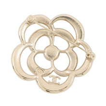 将图像加载到图库查看器中,CHANEL Camellia BroochABF233 Metal Rhinestone Faux Pearl