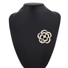 Load image into Gallery viewer, CHANEL Camellia BroochABF233 Metal Rhinestone Faux Pearl