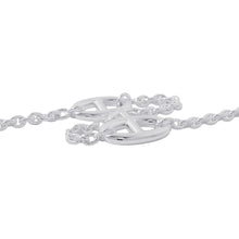 将图像加载到图库查看器中,HERMES Chaine d'Ancre Farandole Necklace Size 80 SV925