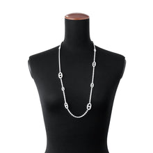 将图像加载到图库查看器中,HERMES Chaine d'Ancre Farandole Necklace Size 80 SV925