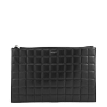 Load image into Gallery viewer, SAINT LAURENT PARIS Quilted Clutch Bag Black760708 Leather