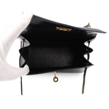Load image into Gallery viewer, HERMES Mini Kelly Shoulder Bag Black Box Calf Leather Size 20
