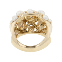 将图像加载到图库查看器中,CHANEL Baroque Collection Pearl Ring Size Medium/53/#13J2659 18K Yellow Gold