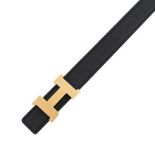 Load image into Gallery viewer, HERMES Constance H Guilloche Belt Size 70 Black/Etoupe Swift Leather Epsom