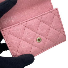 Load image into Gallery viewer, CHANEL Matelasse Classic Small Flap Wallet PinkAP0230 Caviar Leather