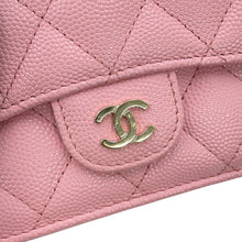 Load image into Gallery viewer, CHANEL Matelasse Classic Small Flap Wallet PinkAP0230 Caviar Leather