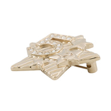 Load image into Gallery viewer, CHANEL Star motif 5 brooches Champagne Gold Metal Rhinestone