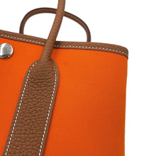 Load image into Gallery viewer, HERMES Neo Garden Feu/Gold Toile Officier Negonda Leather Size 23