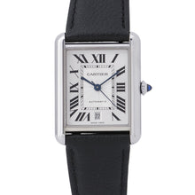 Load image into Gallery viewer, CARTIER tank mast XL H41mmxW31mm Stainless Steel Leather Silver DialWSTA0040