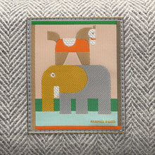 Load image into Gallery viewer, HERMES Bride a Black Animated Block Granite Wool Toile Chevrons Size GM
