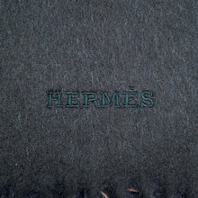将图像加载到图库查看器中,HERMES Scarf Recto Verso Green/Gray Cashmere100%