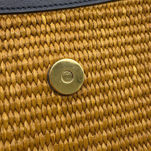 Load image into Gallery viewer, GUCCI Japan Limited Edition GG Marmont Bamboo Handbag Navy/Brown655657 Raffia Leather